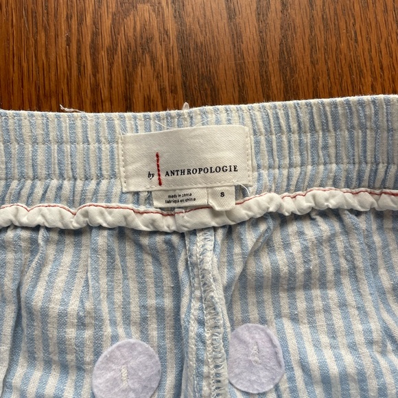 Anthropologie linen striped pull on pants womens S - Picture 4 of 6
